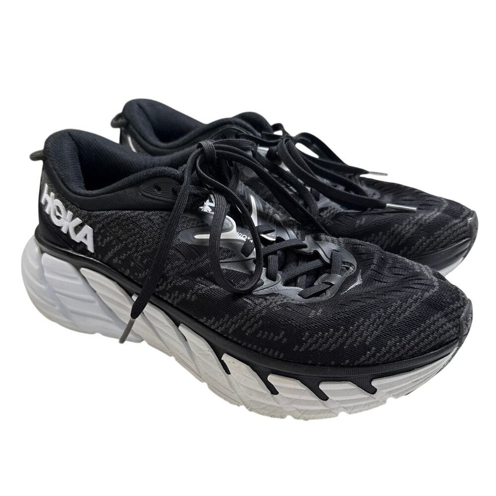 Hoka One One Gaviota 4 Mens Shoes‎ Size 9D Black White Training Running 1123198
